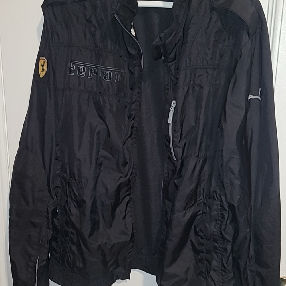 Puma Men's Black Ferrari Windbreaker